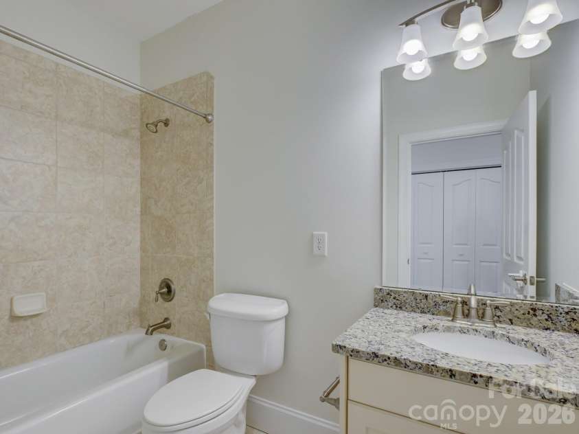 606 Crosswater Lane, Fort Mill, SC 29708.  MLS# CAR4343291, YatesRealty ID 8635. Hall Full Bath #2 with tile floors