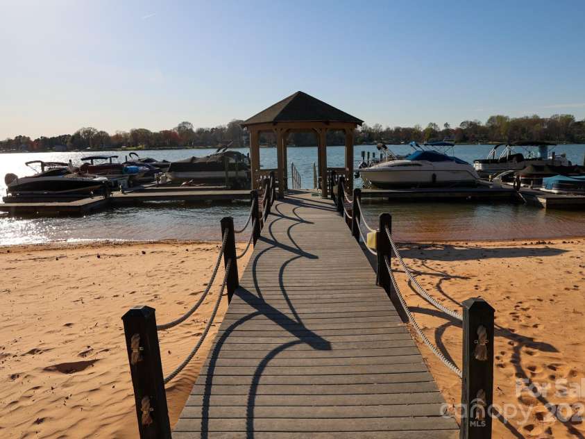 105 Beach Lane, Mooresville, NC 28117.  MLS# CAR4240933, YatesRealty ID 8681. Beach area with gazebo