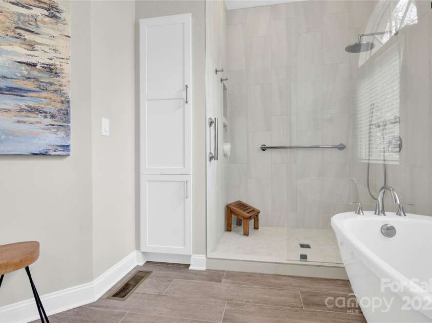 105 Beach Lane, Mooresville, NC 28117.  MLS# CAR4240933, YatesRealty ID 8681. Primary bathroom with heated floors