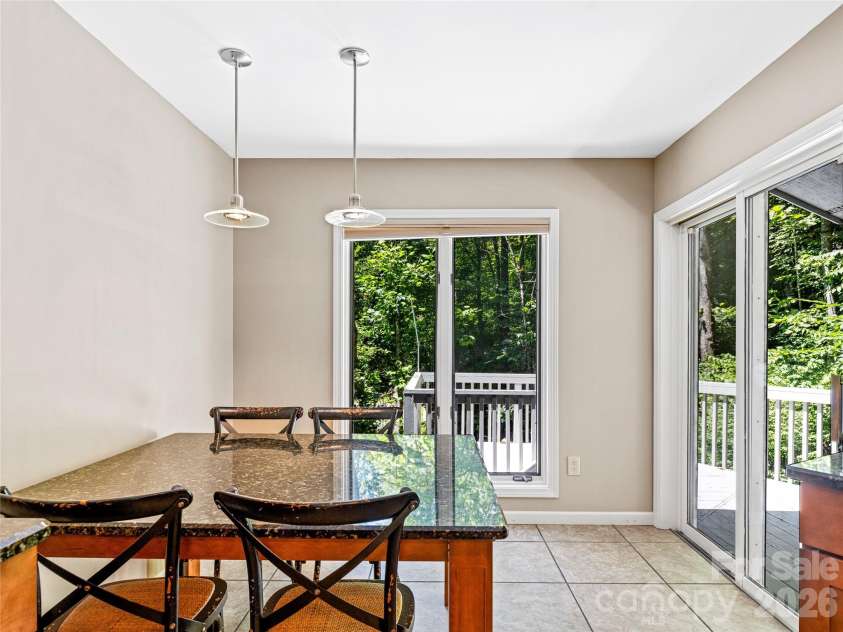 150 Sondley Parkway, Asheville, NC 28805.  MLS# CAR4280880, YatesRealty ID 8690. Custom built table with Chairs also conveys!