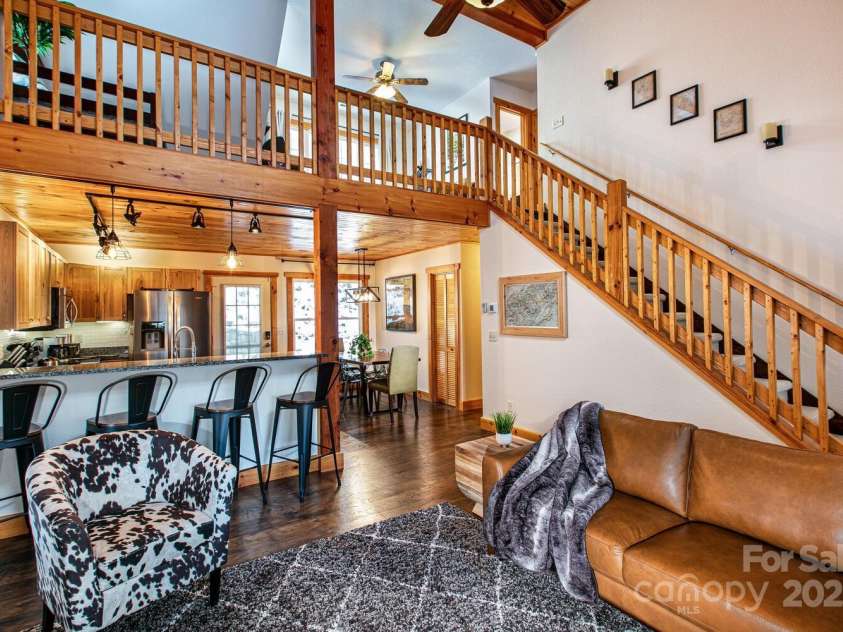 61 Calm Creek Road, Waynesville, NC 28785.  MLS# CAR4213284, YatesRealty ID 8705. Open to the loft
