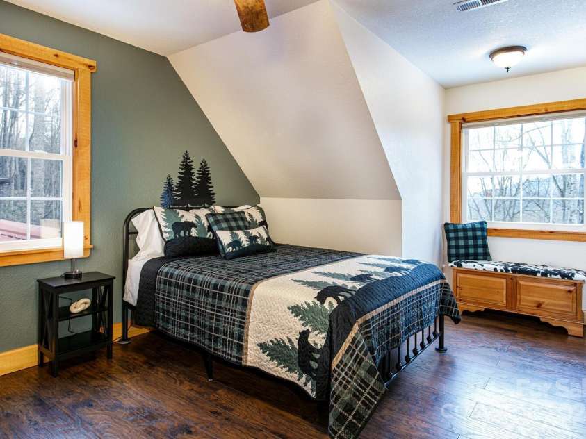 61 Calm Creek Road, Waynesville, NC 28785.  MLS# CAR4213284, YatesRealty ID 8705. Upstairs bedroomlots of natural light