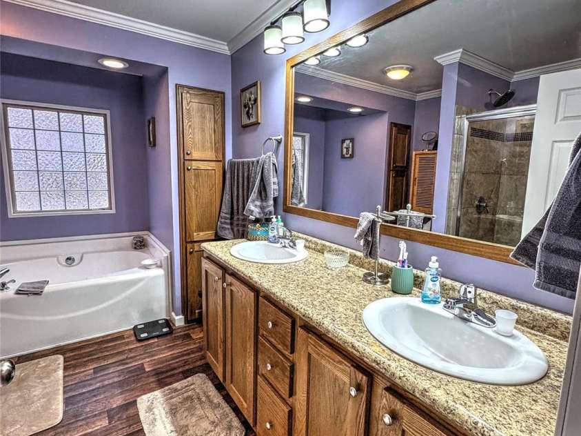 390 Camp Branch Road, Whittier, NC 28789.  MLS# CAR4344543, YatesRealty ID 8715. Master bath