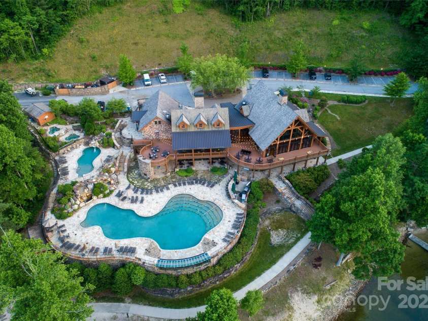 126 Mossycup Court, Tuckasegee, NC 28783.  MLS# CAR4324867, YatesRealty ID 874. Aerial of the Lake Club