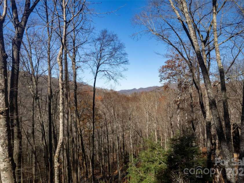 126 Mossycup Court, Tuckasegee, NC 28783.  MLS# CAR4324867, YatesRealty ID 874. Winter Views from the back Deck