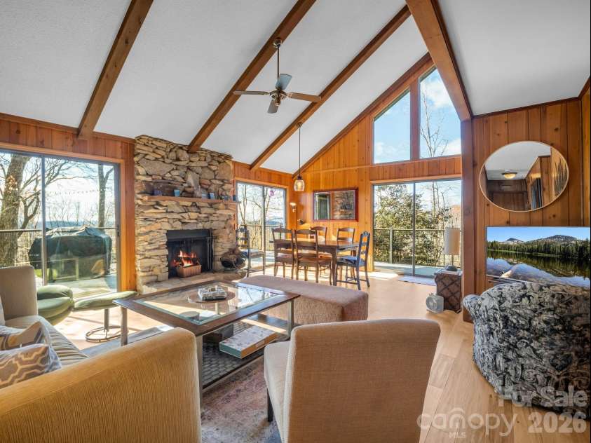 456 Youngs Mountain Drive, Lake Lure, NC 28746.  MLS# CAR4356097, YatesRealty ID 8748. Beautiful views from inside