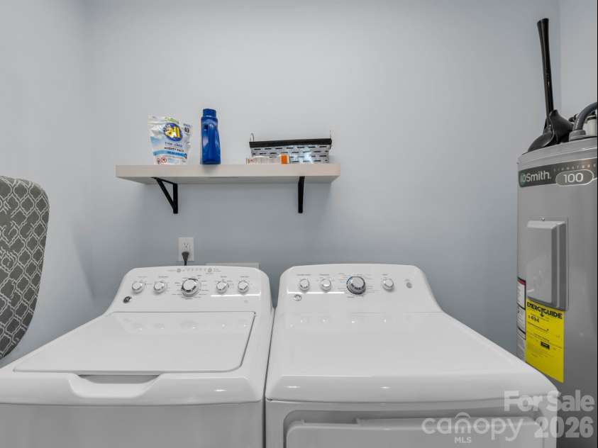 456 Youngs Mountain Drive, Lake Lure, NC 28746.  MLS# CAR4356097, YatesRealty ID 8748. Laundry closet