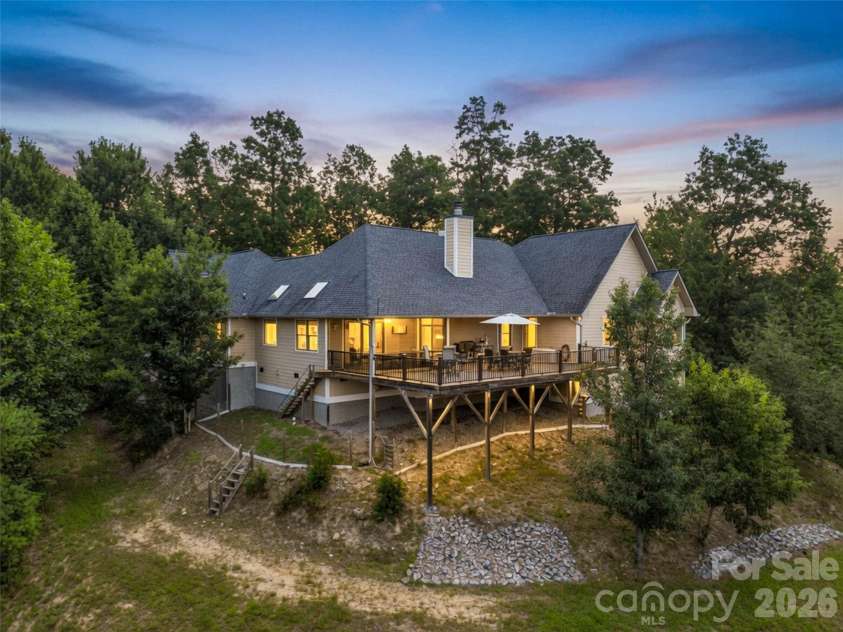 930 Big Raven Lane, Saluda, NC 28773.  MLS# CAR4405808, YatesRealty ID 8761. Back aerial view