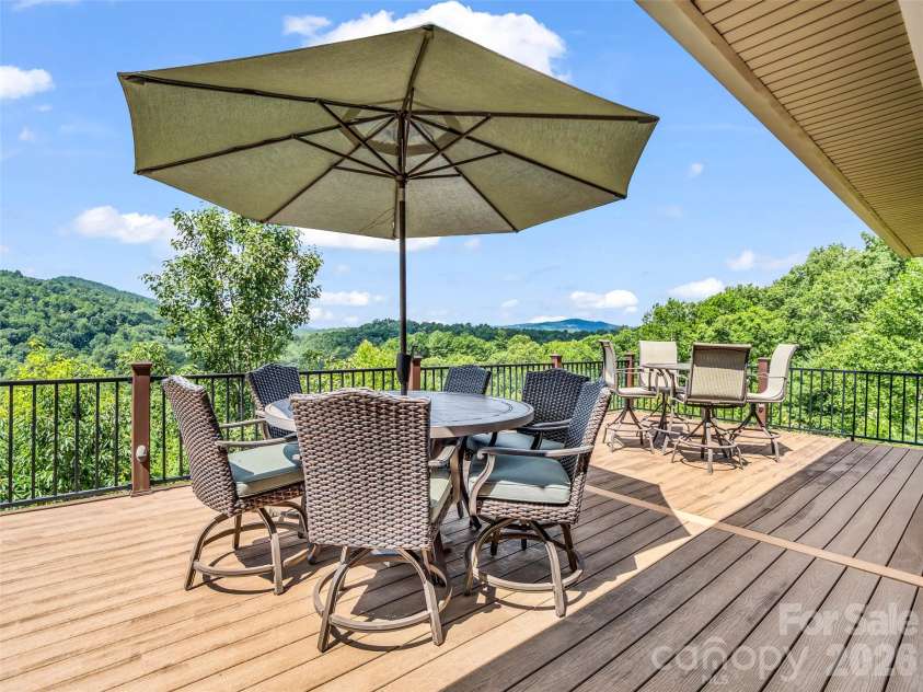 930 Big Raven Lane, Saluda, NC 28773.  MLS# CAR4405808, YatesRealty ID 8761. Back Deck