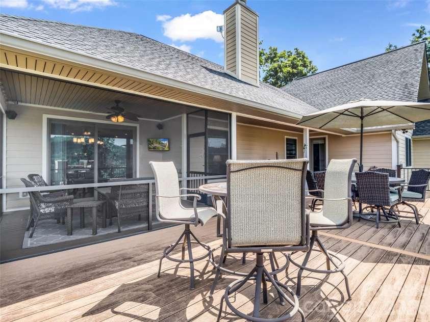 930 Big Raven Lane, Saluda, NC 28773.  MLS# CAR4405808, YatesRealty ID 8761. Back Deck