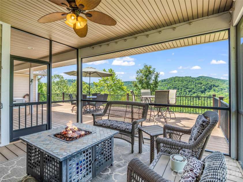 930 Big Raven Lane, Saluda, NC 28773.  MLS# CAR4405808, YatesRealty ID 8761. View from the back porch