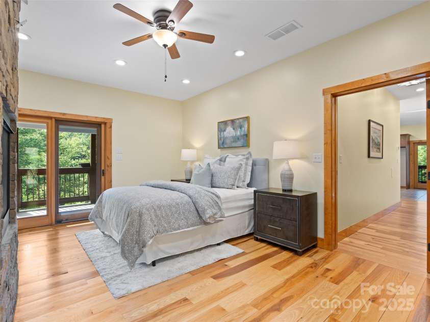 350 Inverness Drive, Waynesville, NC 28785.  MLS# CAR4207802, YatesRealty ID 8767. Covered balcony/deck only accessible from the Primary Bedroom