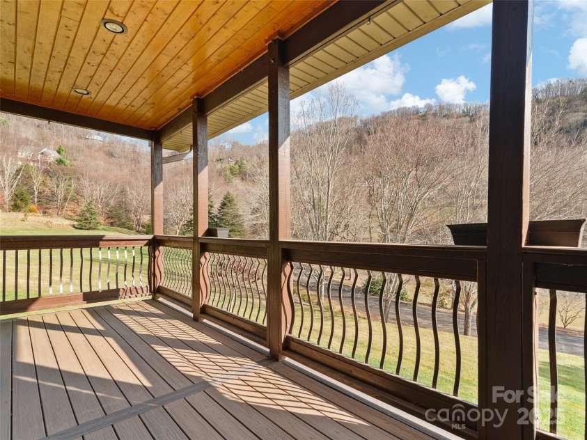 350 Inverness Drive, Waynesville, NC 28785.  MLS# CAR4207802, YatesRealty ID 8767. Private primary front deck