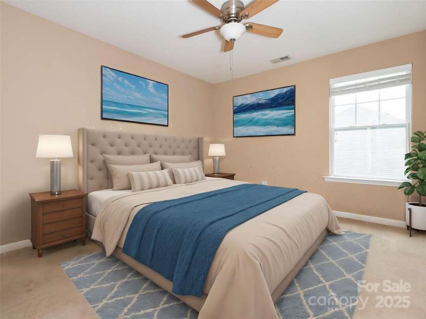 208 Fielding Street, Mount Holly, NC 28120.  MLS# CAR4249578, YatesRealty ID 8769. Bedroom #2 - virtual staging