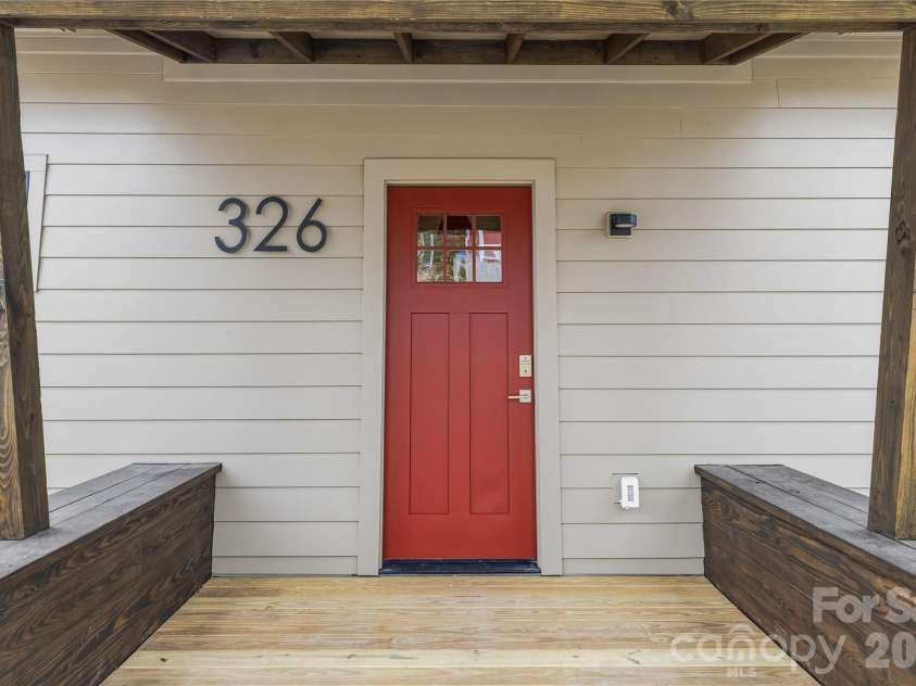 326 Emma Road, Asheville, NC 28806.  MLS# CAR4354213, YatesRealty ID 8786. Front Door