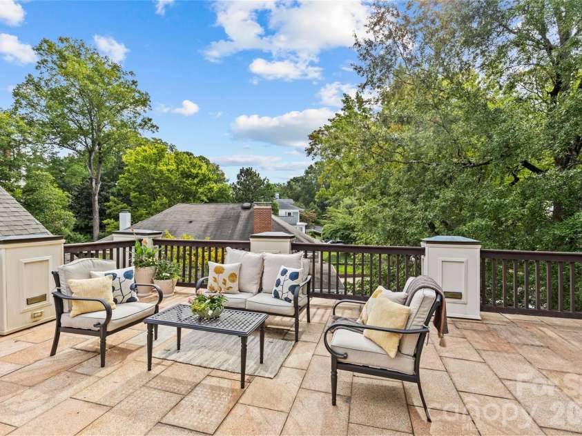529 Queens Road, Charlotte, NC 28207.  MLS# CAR4353298, YatesRealty ID 8792. Rooftop Patio