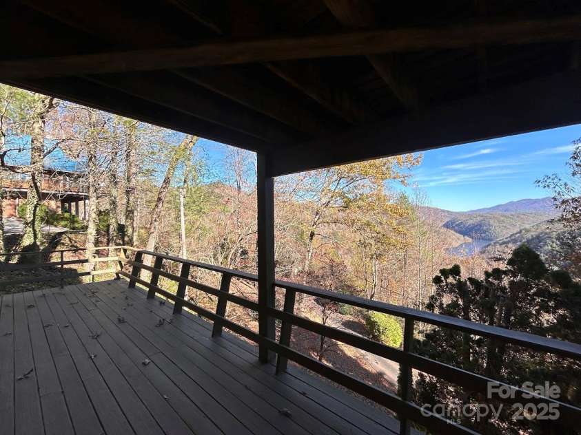 561 Deals Gap Road, Robbinsville, NC 28771.  MLS# CAR4144859, YatesRealty ID 8805. View from Lower Level Deck