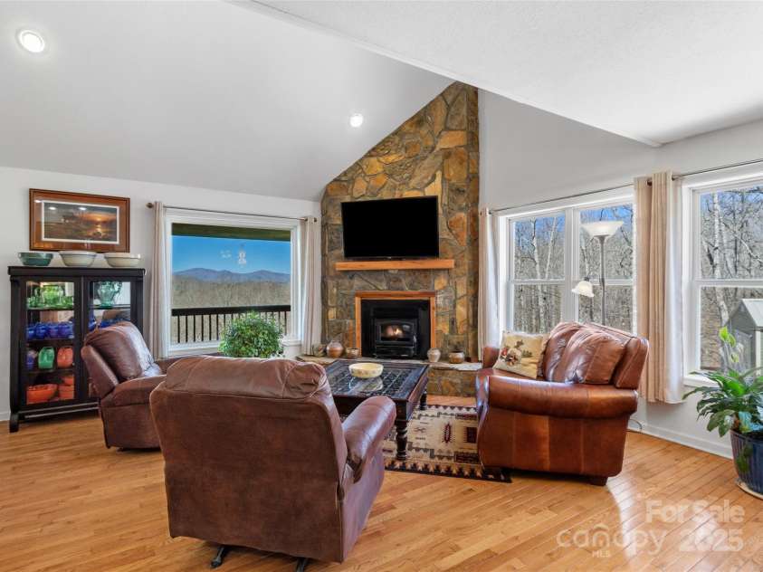 36 Crest Line Drive, Green Mountain, NC 28740.  MLS# CAR4237025, YatesRealty ID 8809. Living Room