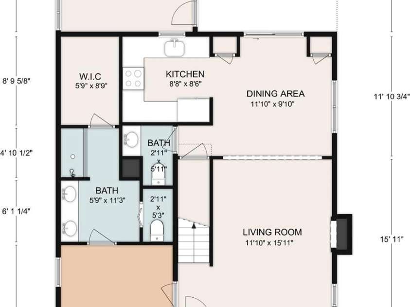 66 Deaver Street, Asheville, NC 28806.  MLS# CAR4217657, YatesRealty ID 8810. Main Level Floor Plan