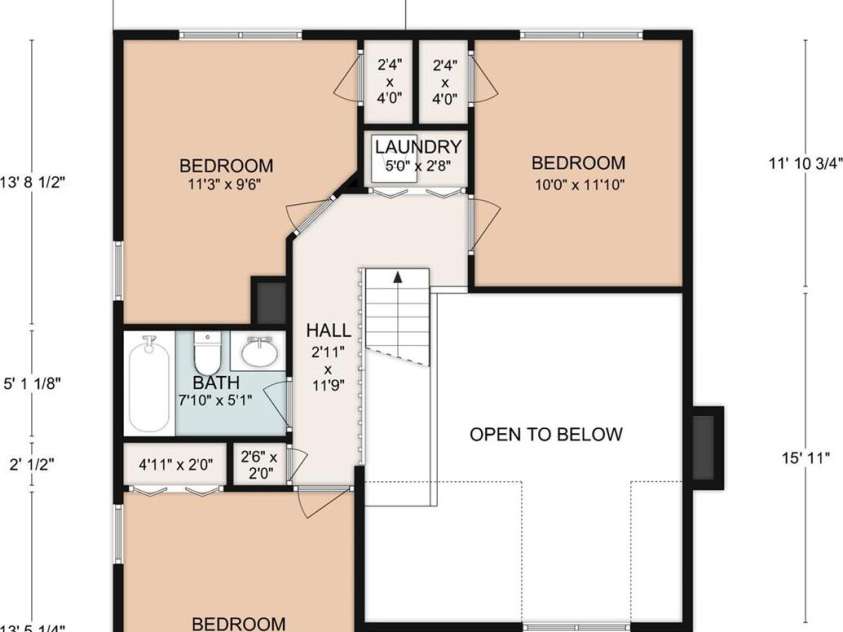 66 Deaver Street, Asheville, NC 28806.  MLS# CAR4217657, YatesRealty ID 8810. Upper Level Floor Plan