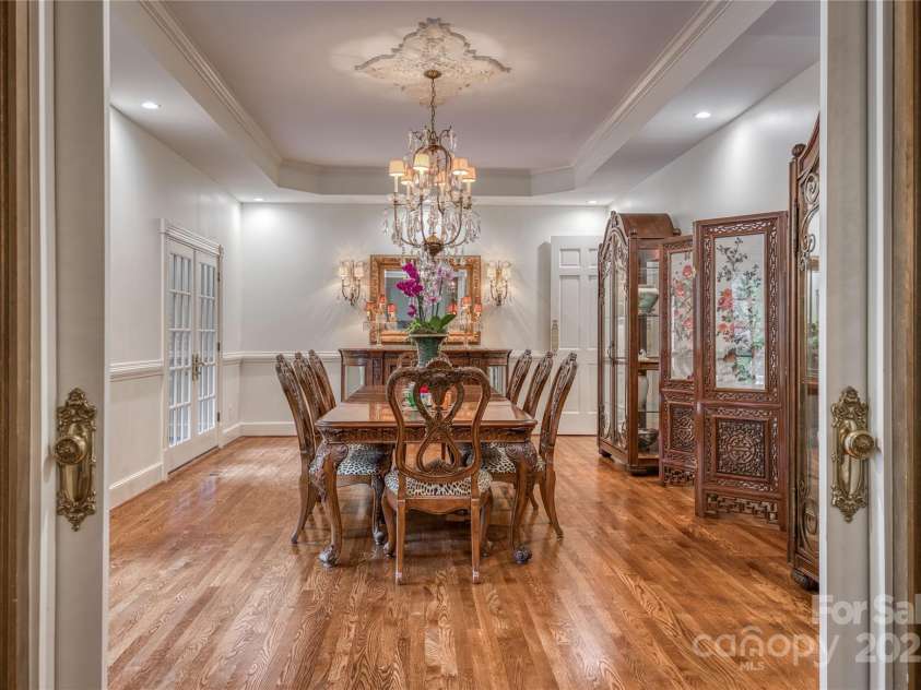 101 Woodland Drive, Morganton, NC 28655.  MLS# CAR4183990, YatesRealty ID 8812. Formal dining room with french doors to the covered front patio