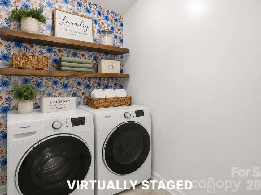 3024 Marchers Trace Drive, Charlotte, NC 28227.  MLS# CAR4393087, YatesRealty ID 8813. Laundry Room Virtually Staged