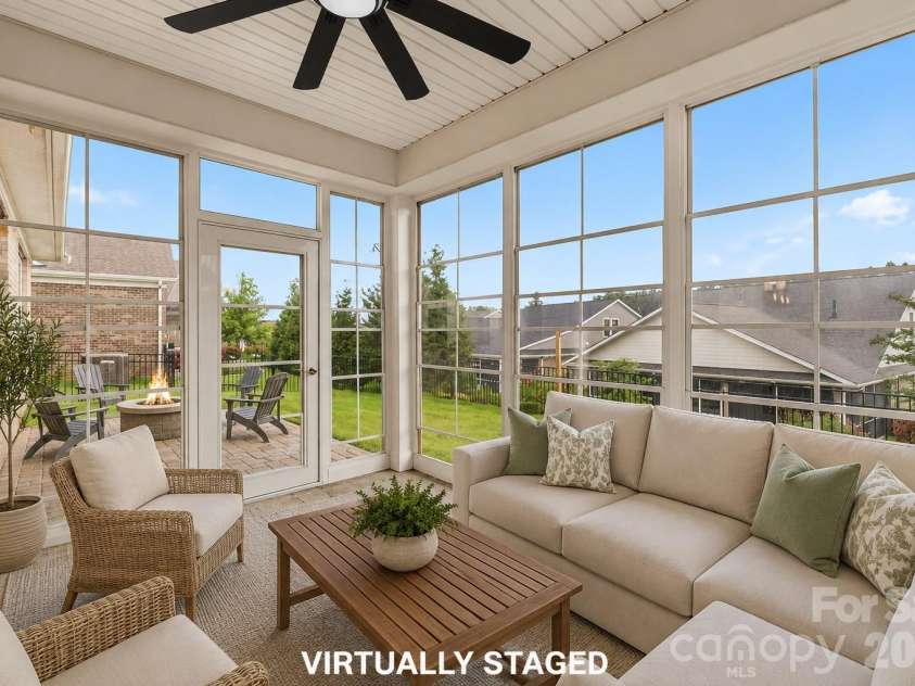 3024 Marchers Trace Drive, Charlotte, NC 28227.  MLS# CAR4393087, YatesRealty ID 8813. Screen Porch Virtually Staged