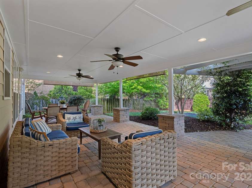 642 Vega Street, Concord, NC 28027.  MLS# CAR4248597, YatesRealty ID 8816. Covered Porch with Paver Patio