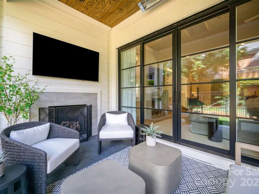 3131 Providence Road, Charlotte, NC 28211.  MLS# CAR4244531, YatesRealty ID 8835. Rear Covered Porch