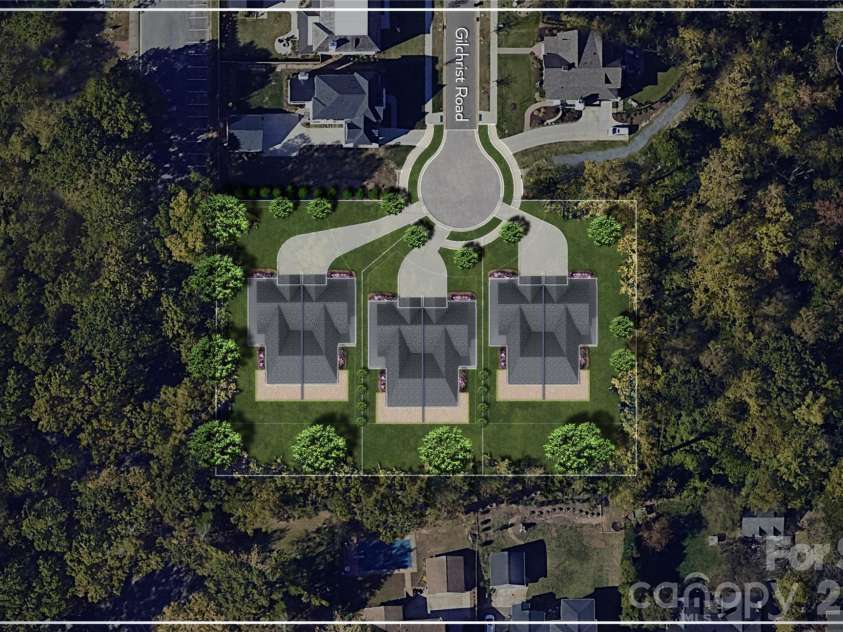 5031 Gilchrist Road, Charlotte, NC 28211.  MLS# CAR4244515, YatesRealty ID 8835. Trinity Park Site Plan - Model Home: 3204 Sharon View Road, Charlotte, NC 28210