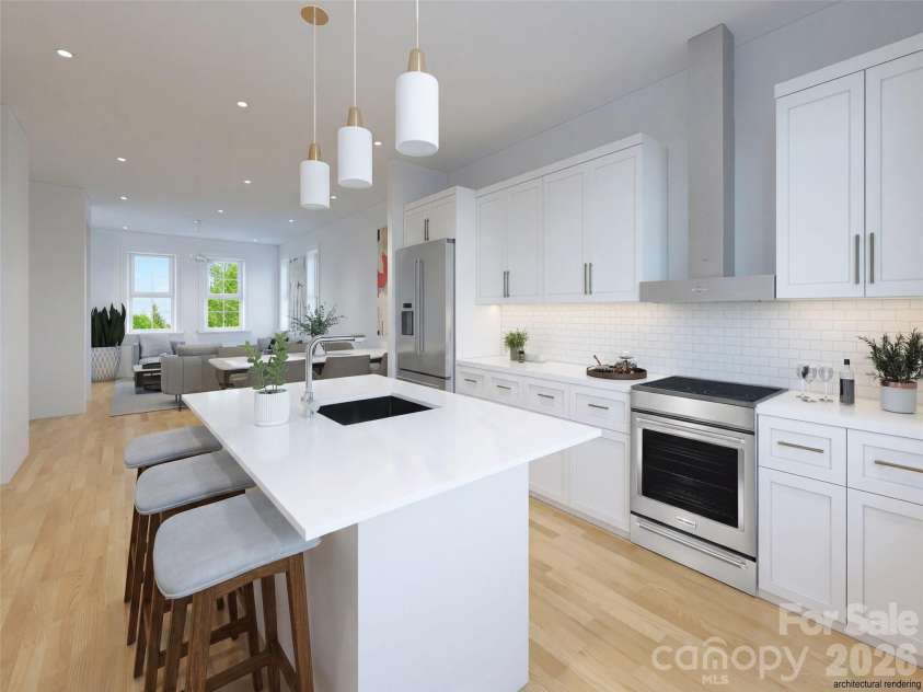 3 Aster Court, Asheville, NC 28801.  MLS# CAR4163727, YatesRealty ID 884. Open Floorplan - Kitchen Island