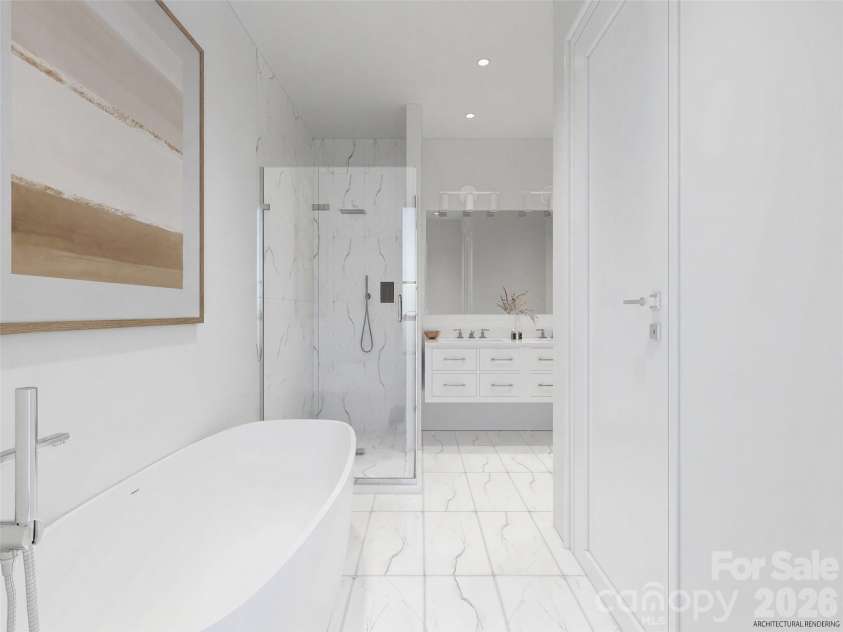 3 Aster Court, Asheville, NC 28801.  MLS# CAR4163727, YatesRealty ID 884. Primary Bath with Soaking Tub