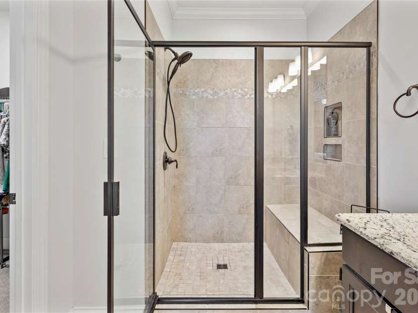 445 Bowline Drive, Denver, NC 28037.  MLS# CAR4363153, YatesRealty ID 8867. Large walk-in shower, and clean, timeless finishes