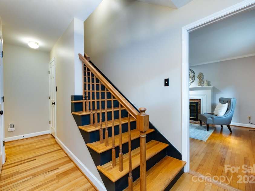 757 Concord Road, Davidson, NC 28036.  MLS# CAR4265019, YatesRealty ID 8872. Beautiful hardwood floors and staircase