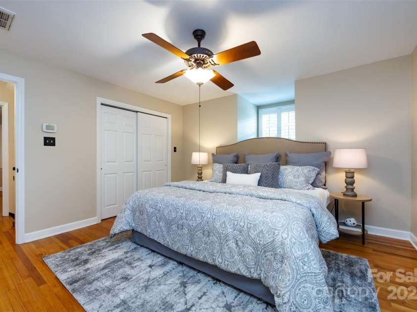 757 Concord Road, Davidson, NC 28036.  MLS# CAR4265019, YatesRealty ID 8872. Primary Bedroom with hardwood floors