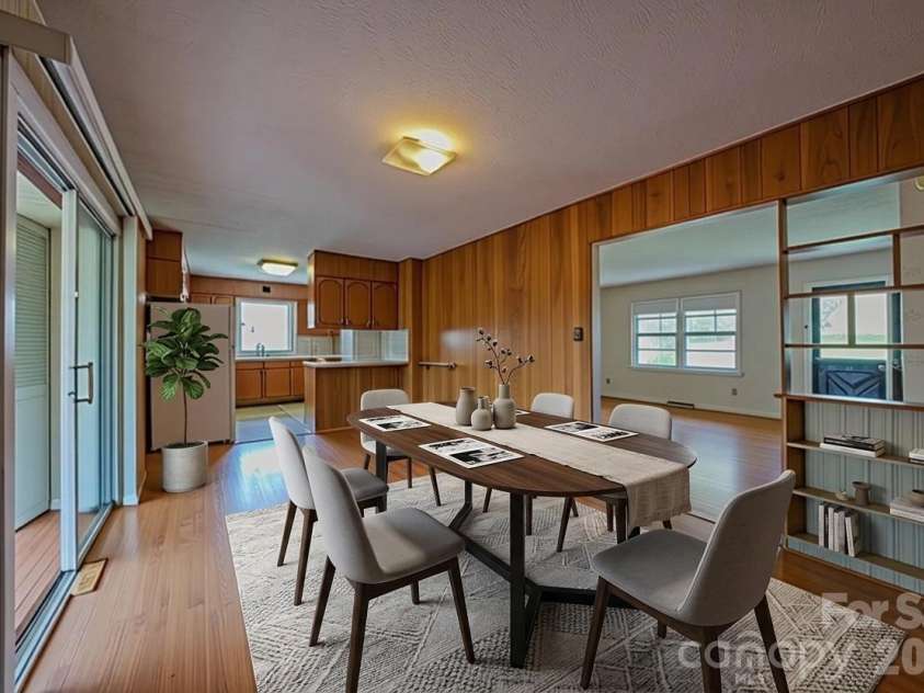 8 Summit Drive, Arden, NC 28704.  MLS# CAR4360548, YatesRealty ID 8889. Virtually Staged Dining Room