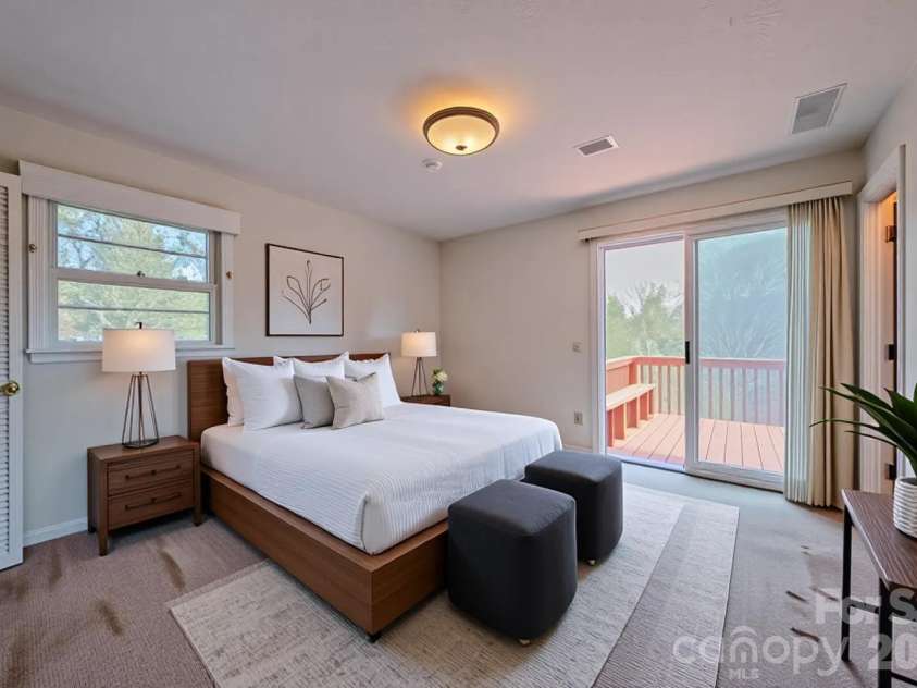 8 Summit Drive, Arden, NC 28704.  MLS# CAR4360548, YatesRealty ID 8889. Virtually Staged Primary Bedroom