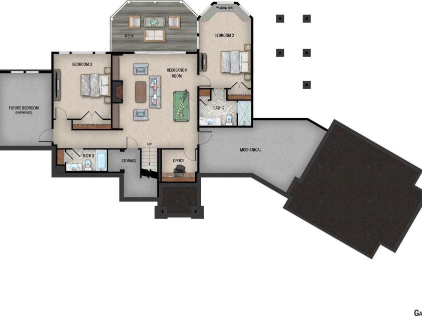 204 Tom Fazio Trace, Hendersonville, NC 28739.  MLS# CAR4133393, YatesRealty ID 89. Lower level floor plan