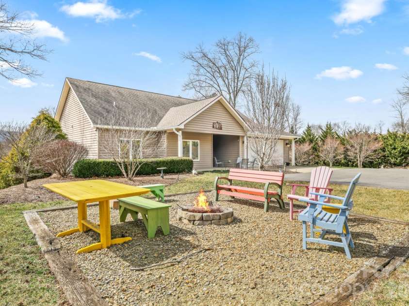 140 Debbie Loop, Waynesville, NC 28786.  MLS# CAR4298832, YatesRealty ID 8900. Firepit