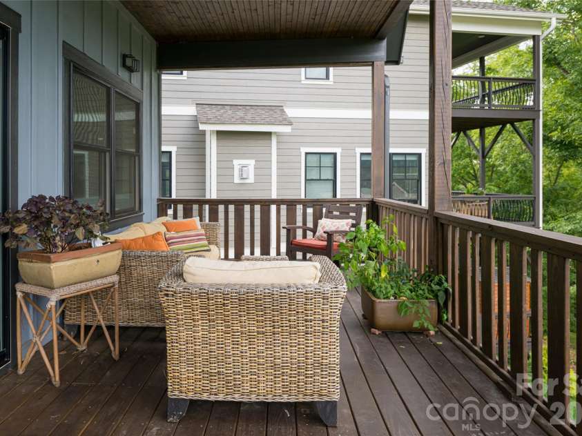 79 Culvern Street, Asheville, NC 28804.  MLS# CAR4304485, YatesRealty ID 8903. Back deck
