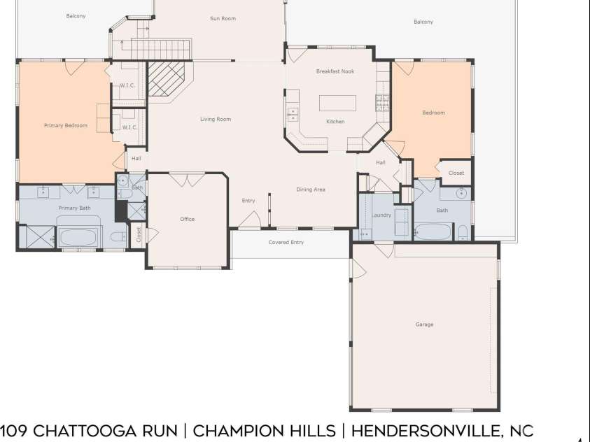 109 Chattooga Run, Hendersonville, NC 28739.  MLS# CAR4362800, YatesRealty ID 8921. 