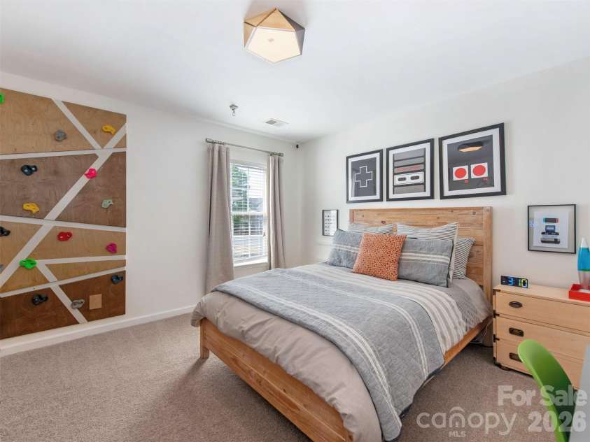 2306 Winthorp Ridge Road, Charlotte, NC 28270.  MLS# CAR4364303, YatesRealty ID 8930. 3rd bedroom with climbing wall!