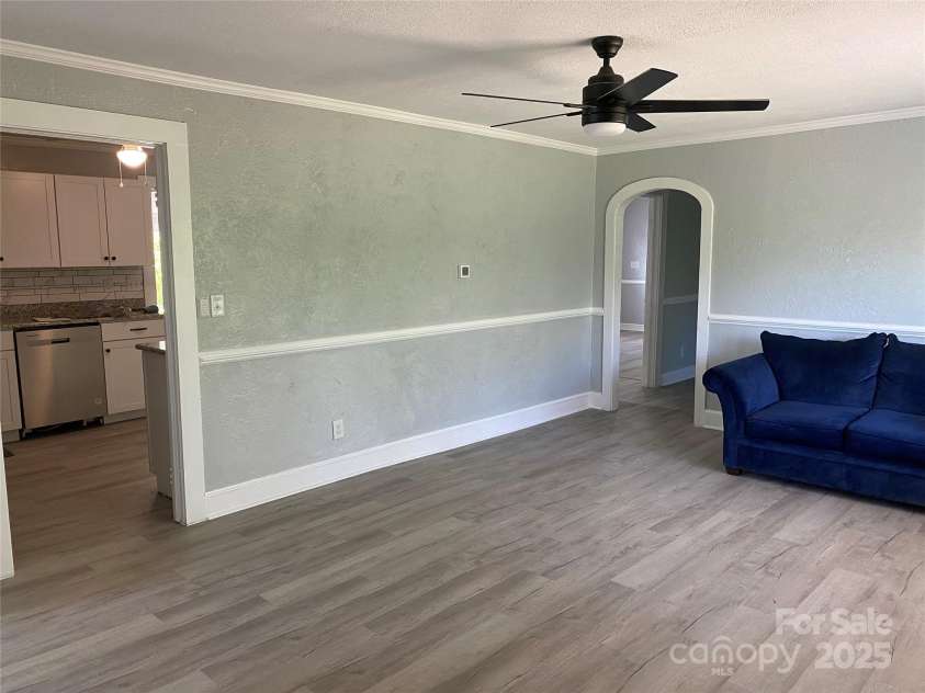 1244 Piedmont Drive, Lenoir, NC 28645.  MLS# CAR4250326, YatesRealty ID 8935. View from living room into kitchen area