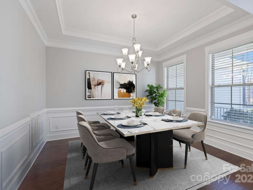 704 Kenway Loop, Mooresville, NC 28117.  MLS# CAR4274893, YatesRealty ID 894. Formal dining virtually staged