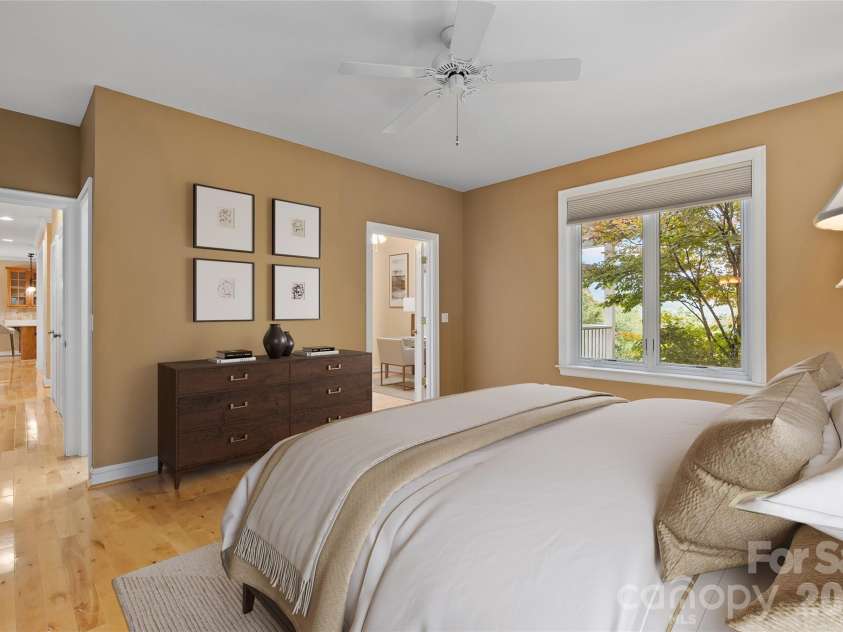 23 Clear Vista Drive, Asheville, NC 28805.  MLS# CAR4301123, YatesRealty ID 8954. Primary Bedroom Virtually Staged