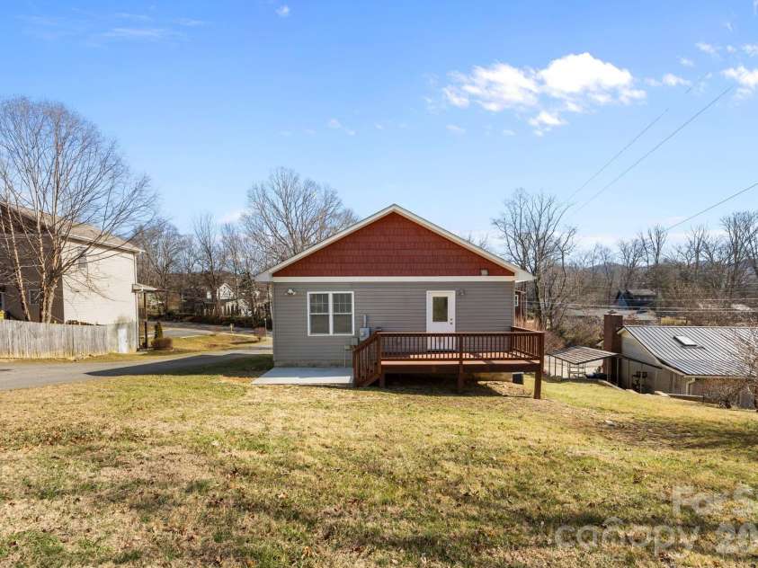 25 Byrd Road, Black Mountain, NC 28711.  MLS# CAR4338401, YatesRealty ID 8959. Back view with plenty of space to play