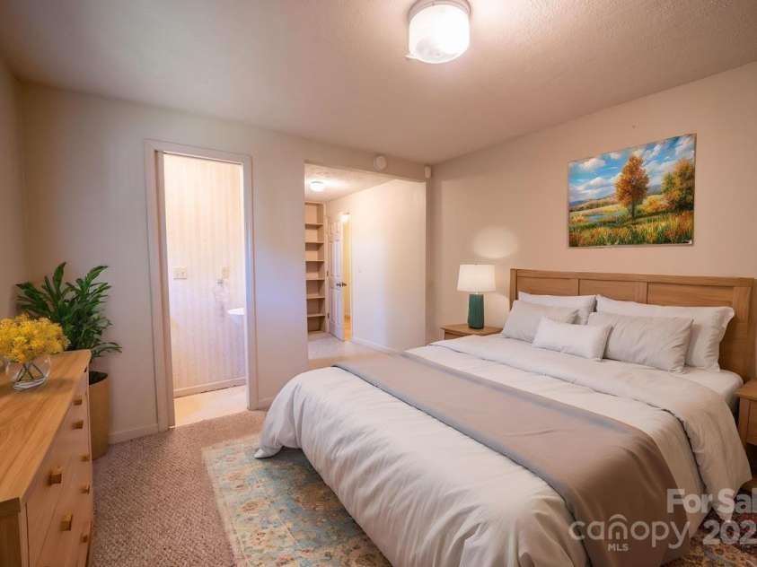 116 Bradshaw Avenue, Hendersonville, NC 28792.  MLS# CAR4179675, YatesRealty ID 8970. Primary BR staged