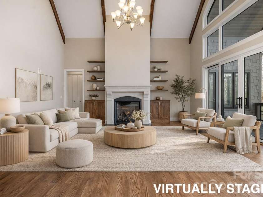527 Falkirk Way, Zirconia, NC 28790.  MLS# CAR4364609, YatesRealty ID 8977. Airy, open great room