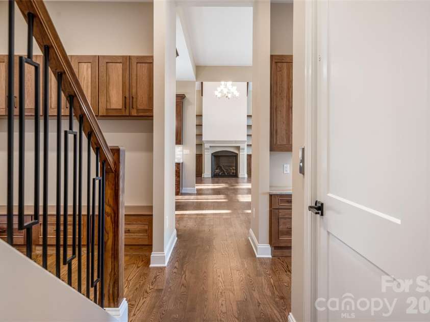 527 Falkirk Way, Zirconia, NC 28790.  MLS# CAR4364609, YatesRealty ID 8977. Back Hall - Elevator