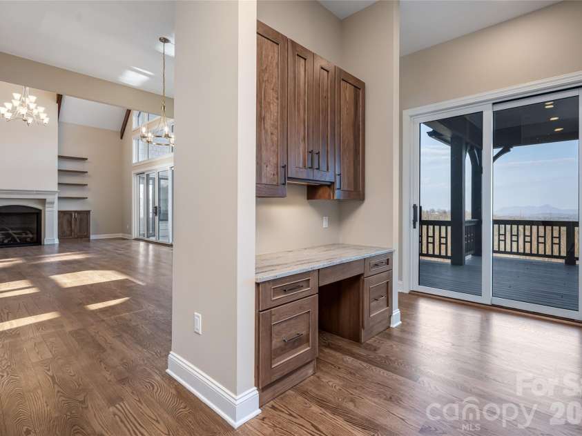 527 Falkirk Way, Zirconia, NC 28790.  MLS# CAR4364609, YatesRealty ID 8977. Built-In Home Office